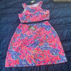 Brand new Lilly Pulitzer 2 piece skirt and crop top